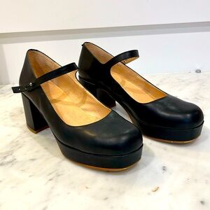 Intentionally Blank black platform Mary Jane